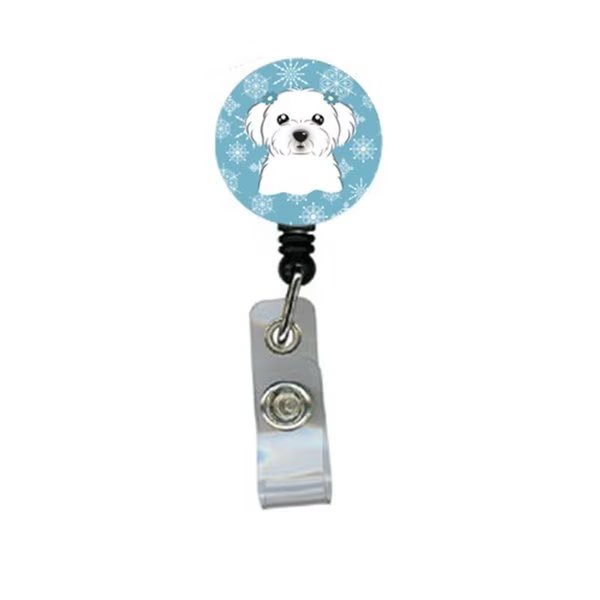 Snowflake Maltese Retractable Badge Reel, Teachers Aid, Mfr#: TE733061